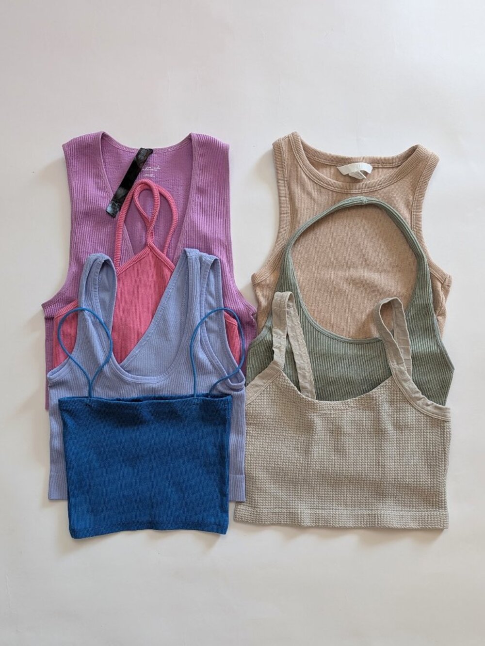 Bundle of 7 Summer Crop Tops & Ribbed Tank Tops